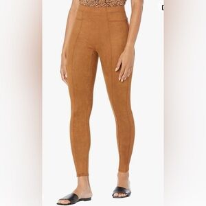 Spanx Faux Suede Legging in Camel Brown - Medium